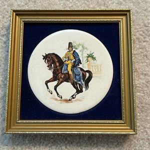 Vintage 1971 Genuine Staffordshire Ceramic Wall Art
